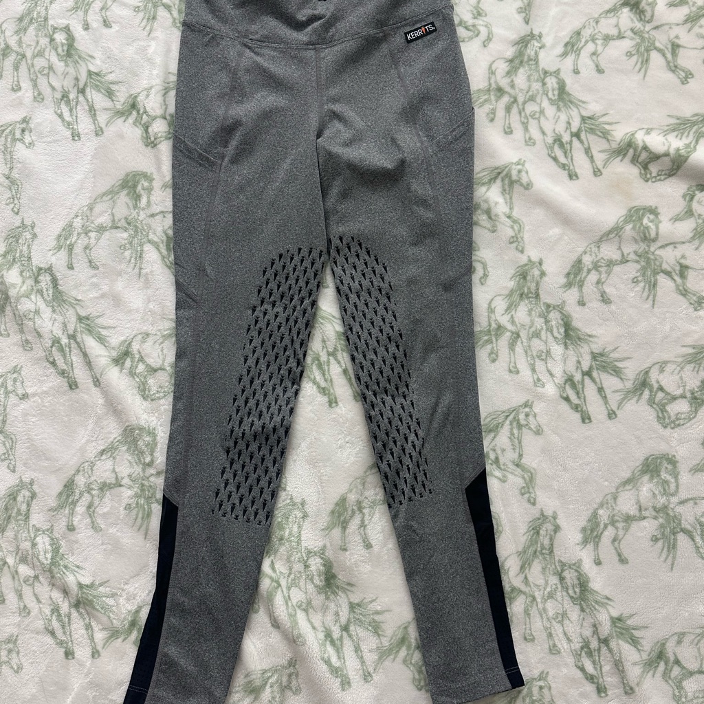 Kerrits Gray And Black Riding Leggings
